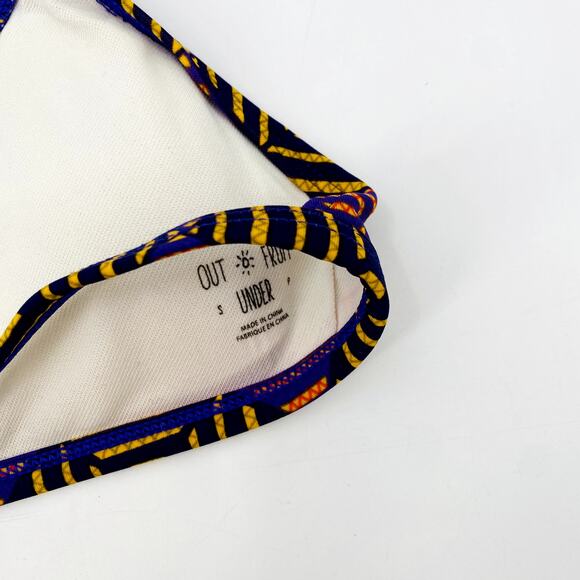 Urban Outfitters Out From Under Size S Multicolored Geometric Bikini Top - Picture 4 of 4